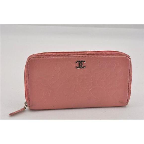 Auth Chanel Camellia Calf Skin Cc Logo #75466C21B - Picture 13 of 15